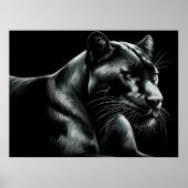 Hard Pastel Tekening Black Panther III Poster (Voorkant)
