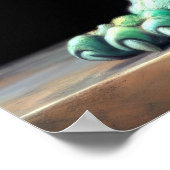 Hard Pastel Tekening Chinese Foo Dog Jade Poster (Hoek)