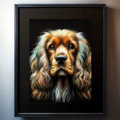 Hard Pastel Tekening Cocker Spaniel Poster