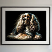 Hard Pastel Tekening Cocker Spaniel Poster