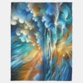 Hard Pastel Tekening Crashing Waves Fleece Deken (Voorkant)