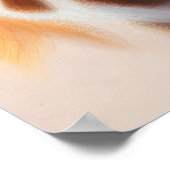 Hard Pastel Tekening Giraffe Poster (Hoek)