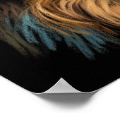 Hard Pastel tekening Golden Retriever Poster (Hoek)