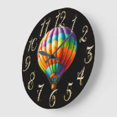 Hard Pastel Tekening Hete Luchtballon Grote Klok (Hoek)