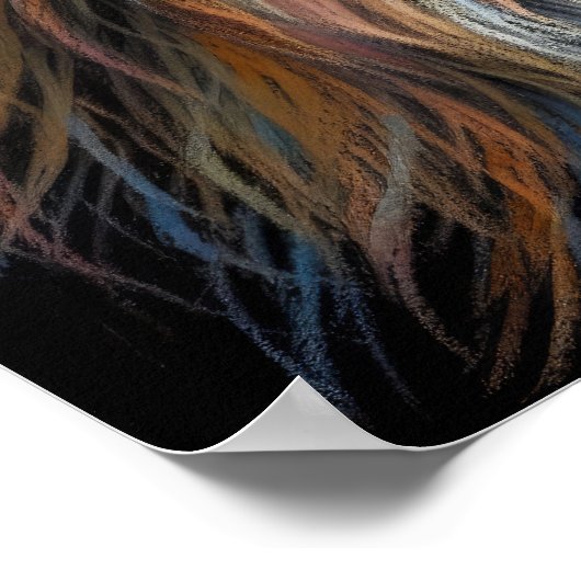 Hard Pastel Tekening Kat Poster (Hoek)