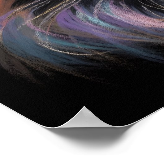 Hard Pastel Tekening Kat Poster (Hoek)