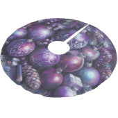 Hard Pastel Tekening Kerst Motief Feest Paars Kerstboom Rok (Gekanteld)