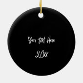 Hard Pastel tekening Kerstkrans Keramisch Ornament (Achterkant)