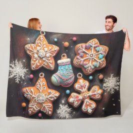 Hard Pastel Tekening Kerstmis Motief Vakantie Cook Fleece Deken