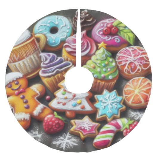 Hard Pastel Tekening Kerstmis Motief Vakantie Cook Kerstboom Rok (Voorkant)