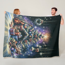 Hard Pastel Tekening Kerstmis Motief Vakantie Fleece Deken