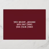 Hard Pastel Tekening Kerstmis Vakantie groen Folie Feestdagenkaart (Achterkant)