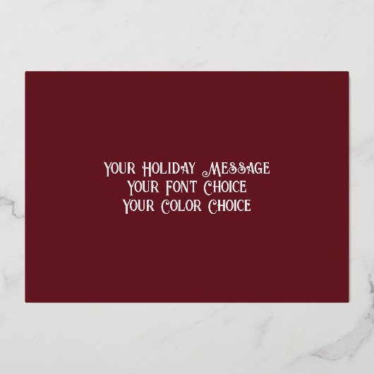 Hard Pastel Tekening Kerstmis Vakantie groen Folie Feestdagenkaart (Achterkant)