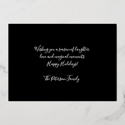 Hard Pastel Tekening Kerstmisscène Folie Feestdagenkaart (Achterkant)