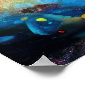 Hard Pastel Tekening Kleurrijke Abstract Tree Poster (Hoek)