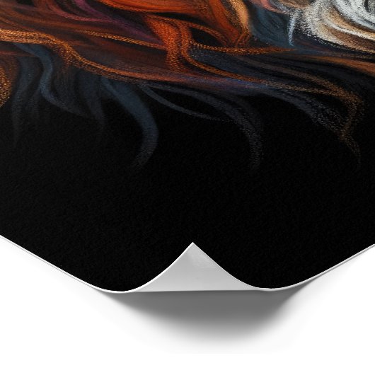 Hard Pastel Tekening Koning Charles Cavalier Spani Poster (Hoek)