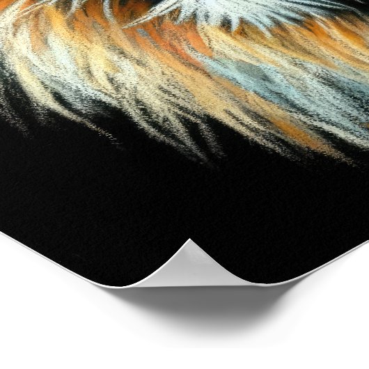 Hard Pastel Tekening Leeuw Poster (Hoek)