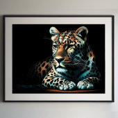Hard Pastel Tekening Leopard III Poster
