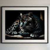 Hard Pastel Tekening Leopard IV Poster