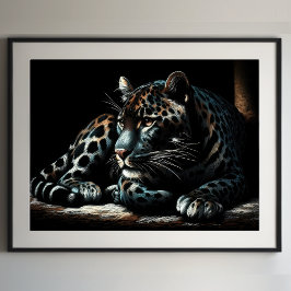 Hard Pastel Tekening Leopard IV Poster