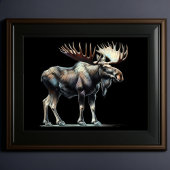 Hard Pastel Tekening Moose Poster