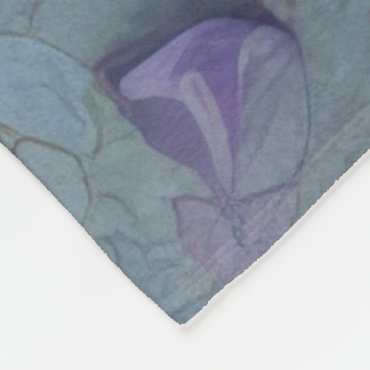 Hard Pastel Tekening Paarse Wisteria Fleece Deken (Hoek)