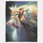 Hard Pastel Tekening Perzische Kat Fleece Deken (Voorkant)