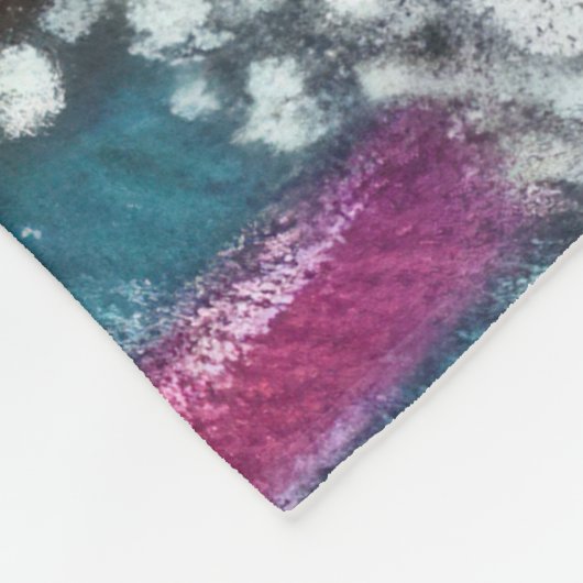 Hard Pastel Tekening Santa in Zijn Sleigh Fleece Deken (Hoek)