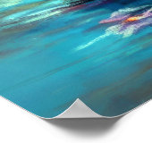 Hard Pastel Tekening Schilderij van een Mallard Du Poster (Hoek)