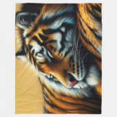 Hard Pastel tekening slapende tijger Fleece Deken (Voorkant)