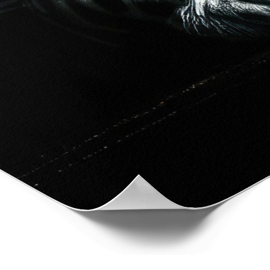 Hard Pastel Tekening Sneeuw Leopard II Poster (Hoek)