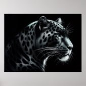 Hard Pastel Tekening Sneeuw Leopard III Poster (Voorkant)