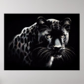 Hard Pastel Tekening Sneeuw Luipaard Poster (Voorkant)