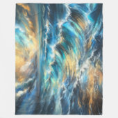 Hard Pastel Tekening Stormy Waves Fleece Deken (Voorkant)