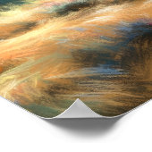 Hard Pastel Tekening van Log Cabin in de Bossen Poster (Hoek)