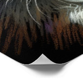 Hard Pastel Tekening Witte Kat Poster (Hoek)