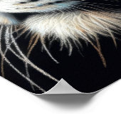 Hard pastel tekening witte tijger poster (Hoek)