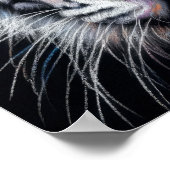 Hard pastel tekening witte tijger poster (Hoek)