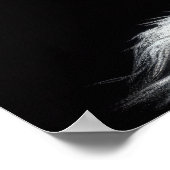 Hard Pastel Tekening Wolf Howling Poster (Hoek)