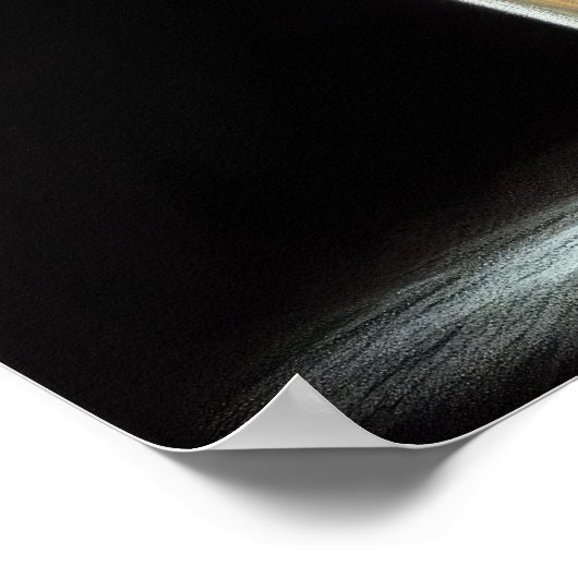 Hard Pastel Tekening Wolf Poster (Hoek)