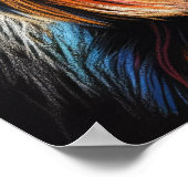 Hard Pastel Tekening Yorkshire Terrier Yorkie Pink Poster (Hoek)