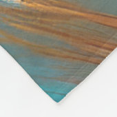 Hard Pastel Tekening Zee Schildpad op Strand Fleece Deken (Hoek)