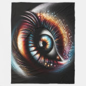 Hard Pastel Vrouw Oog met Make Up Fleece Deken (Voorkant)