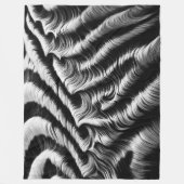 Hard Pastel Zebra op Zwart Fleece Deken (Voorkant)