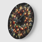 Hard Pastels Drawing Christmas Wreath Fruit Grote Klok (Hoek)