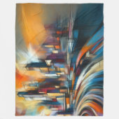 Hard Pastels Tekening Abstract Modern Cityscape Fleece Deken (Voorkant)