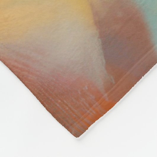 Hard Pastels Tekening Abstract Modern Cityscape Fleece Deken (Hoek)