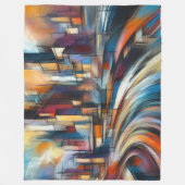 Hard Pastels Tekening Abstract Modern Cityscape Fleece Deken (Voorkant)