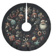 Hard Pastels Tekening Kerstmis Motieven Kerstboom Rok (Voorkant)