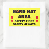 Hard Pet Area Safety First Rechthoekige Sticker (Tas)